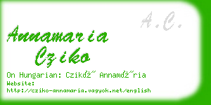 annamaria cziko business card